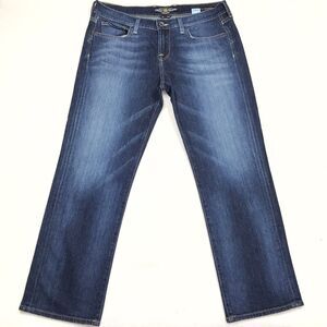 LUCKY Janet Sweet Straight Crop Jean Women 8/29 (36x26) Whisker Denim Blue Ankle
